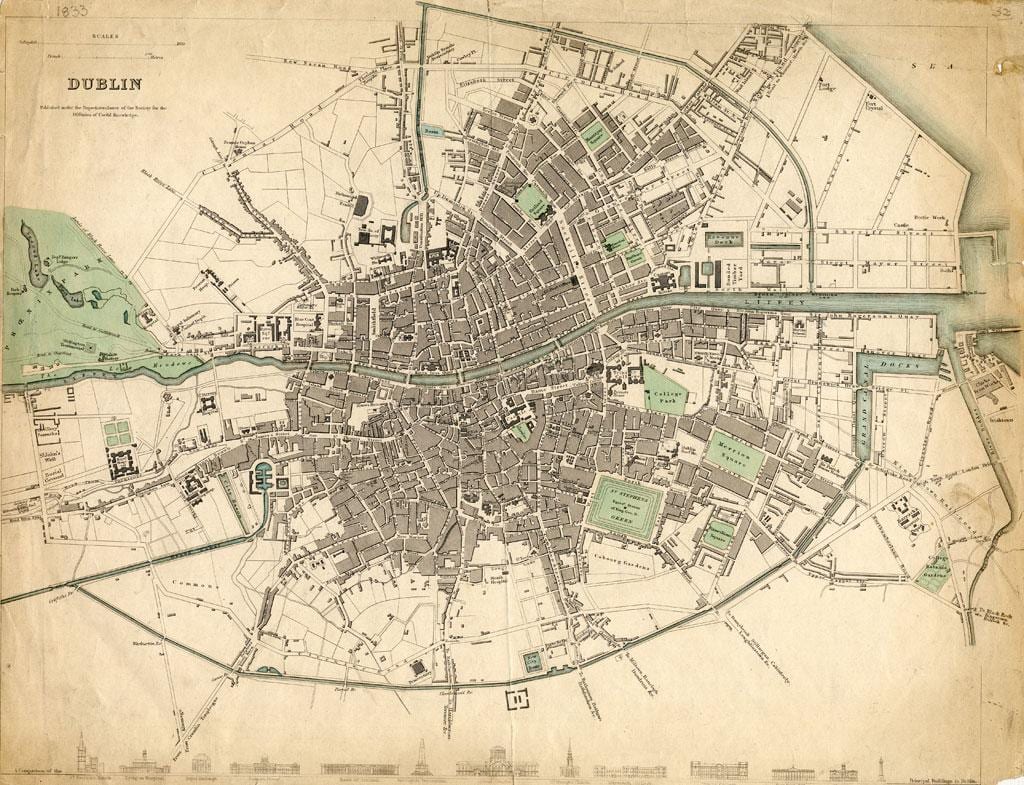 kart Dublin 1916-cı ildə