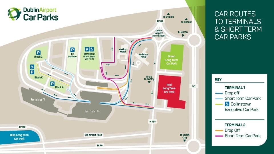 kart Dublin hava limanında terminal 2