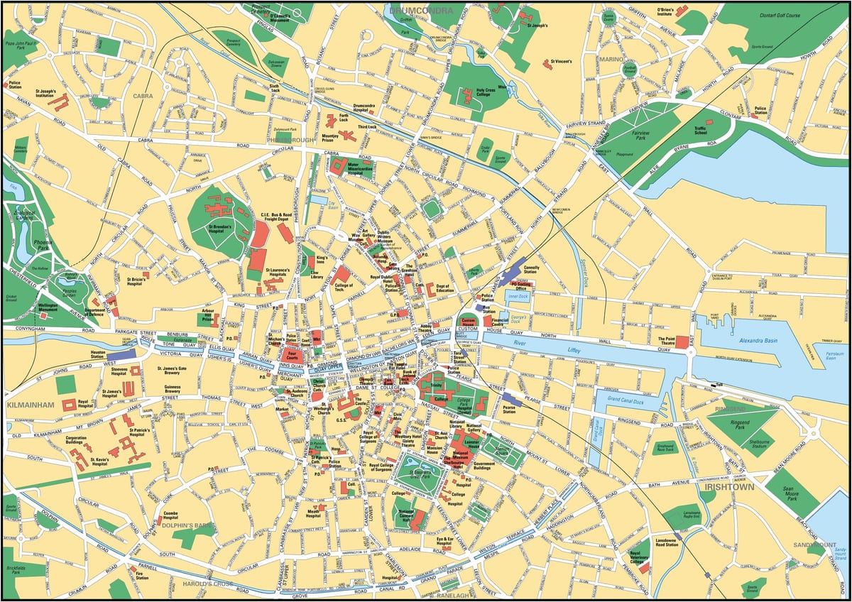 Dublin xəritədə
