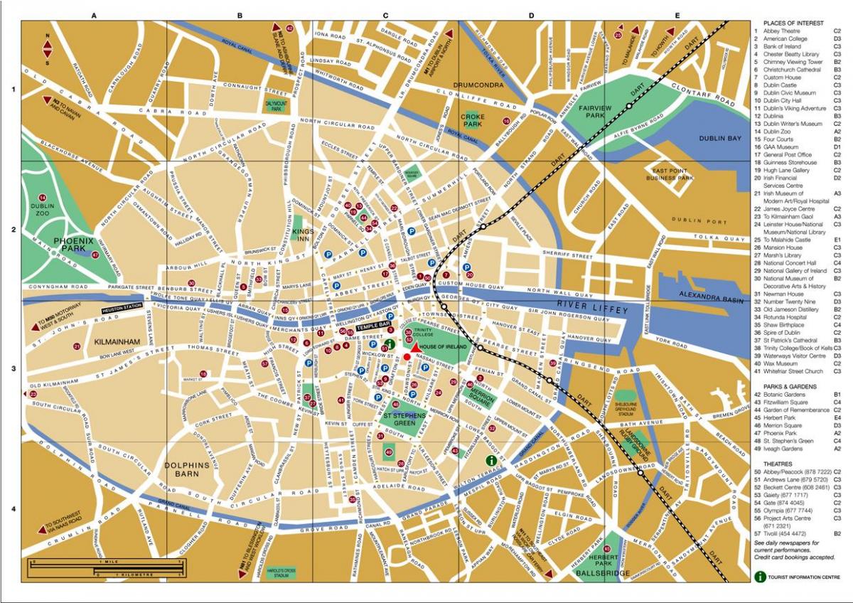 kart şəhər mərkəzi Dublin