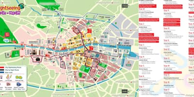 Dublin-hop-hop-off avtobus marşrut xəritəsi